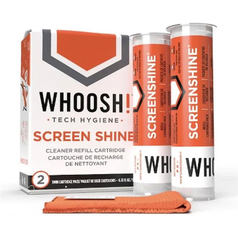 WHOOSH! Screen Shine 2 pack of Refill Cartridges for 500ml Bottle 