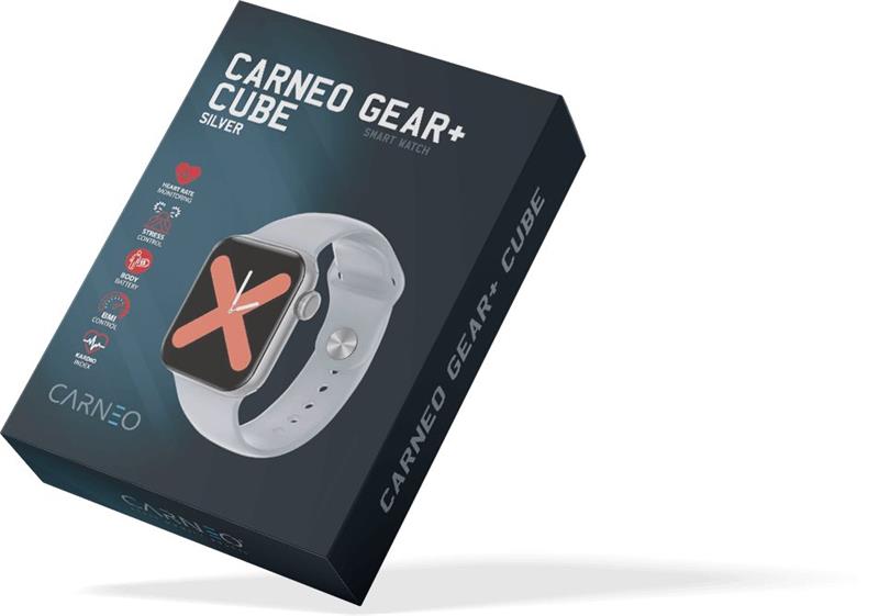 CARNEO Smart hodinky Gear+ CUBE strieborný 