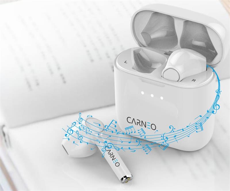 CARNEO S8 Bluetooth Slúchadlá - white 