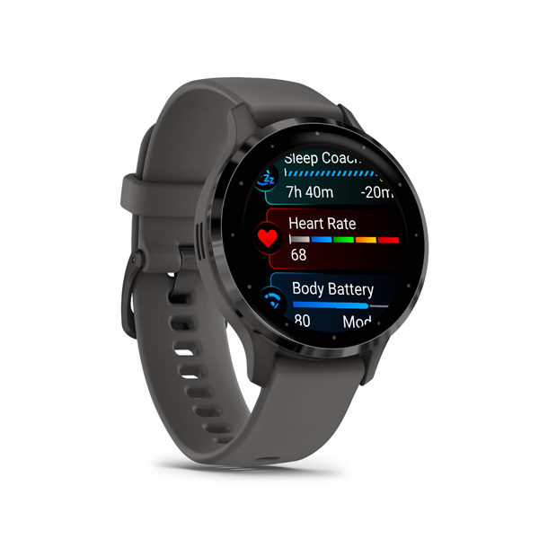 Garmin Venu® 3S,  Slate/ Gray,  Silicone band 
