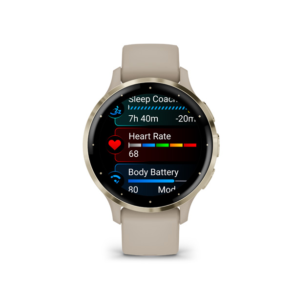 Garmin VENU 3S, French Gray/Soft Gold 