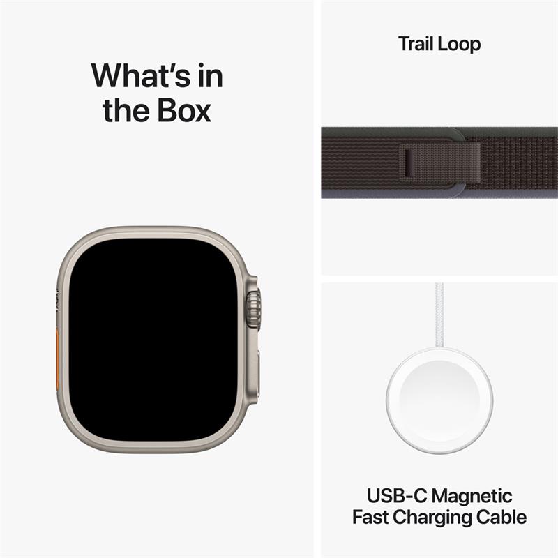 Apple Watch Ultra 2 GPS + Cellular, 49mm Titanium Case with Blue/Black Trail Loop - M/L *Rozbalený* 