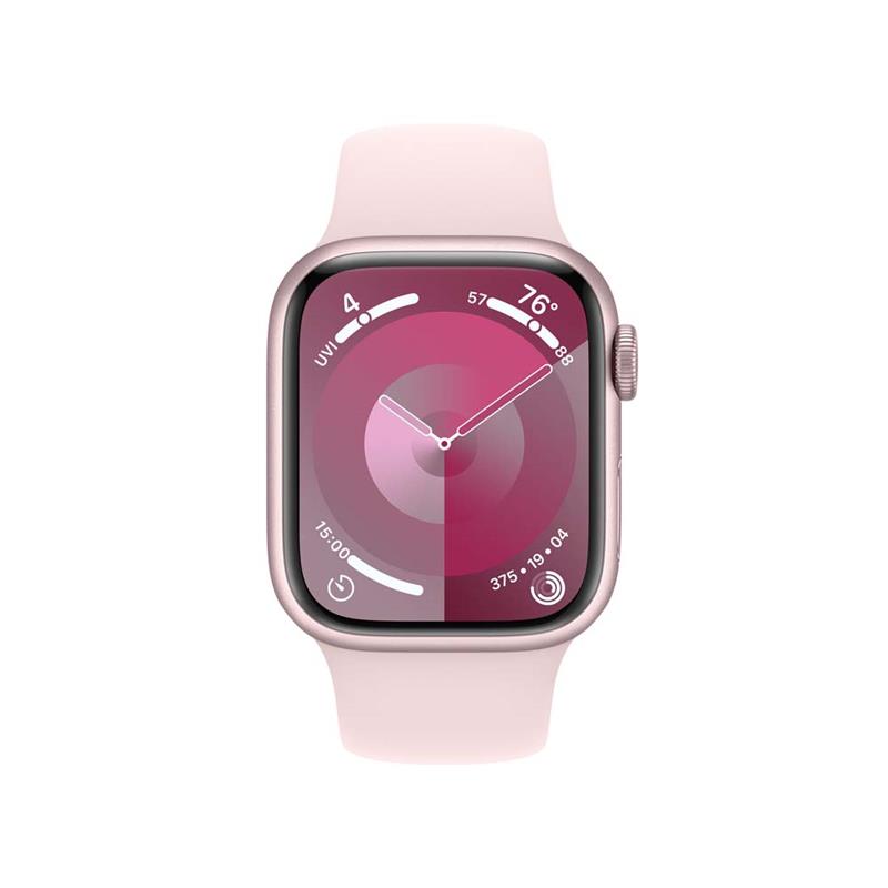 Apple Watch Series 9 GPS 41mm Pink Aluminium Case with Light Pink Sport Band - M/L 