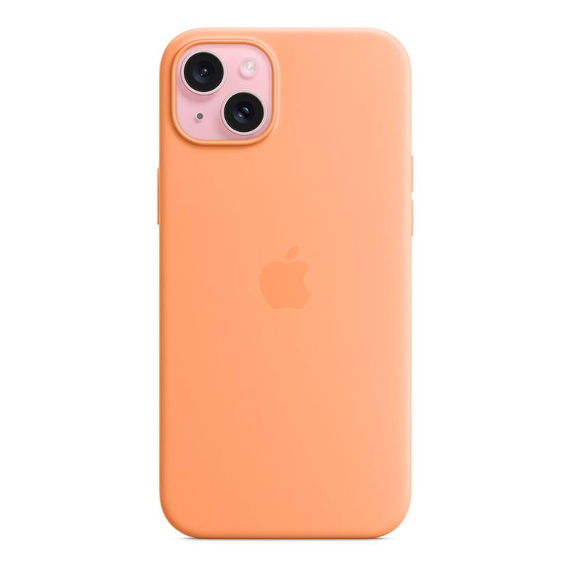 iPhone 15 Plus Silicone Case with MagSafe - Orange Sorbet 