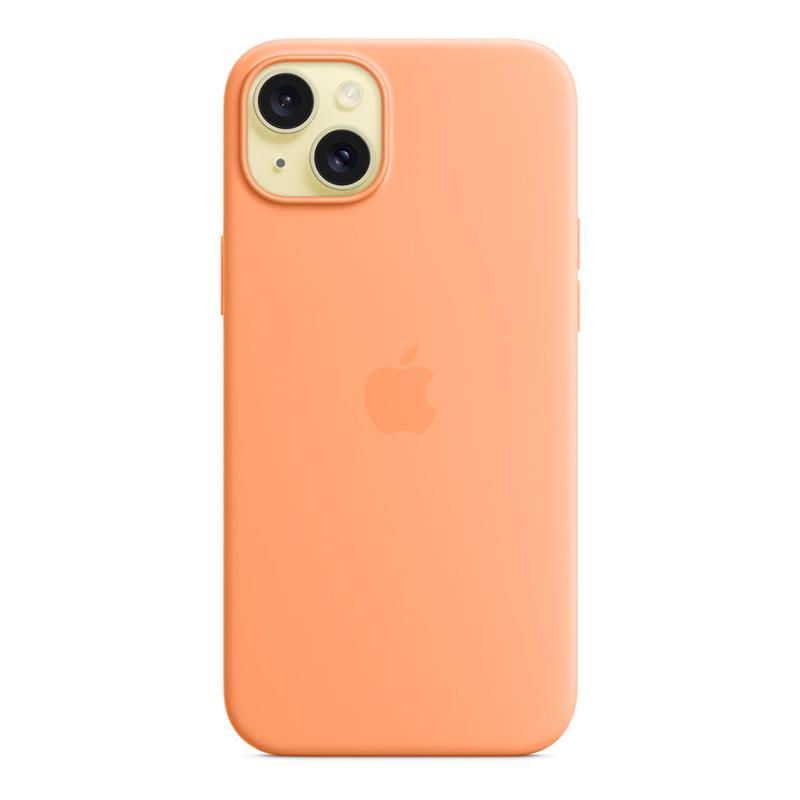 iPhone 15 Plus Silicone Case with MagSafe - Orange Sorbet 