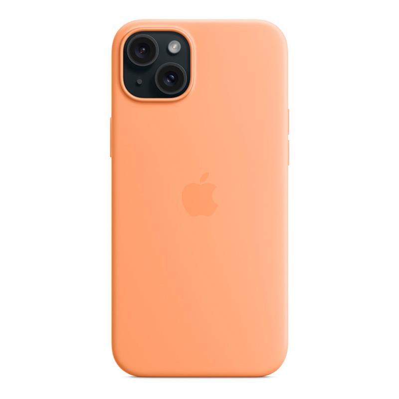 iPhone 15 Plus Silicone Case with MagSafe - Orange Sorbet 