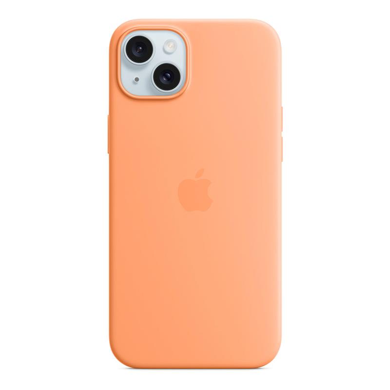 iPhone 15 Plus Silicone Case with MagSafe - Orange Sorbet 