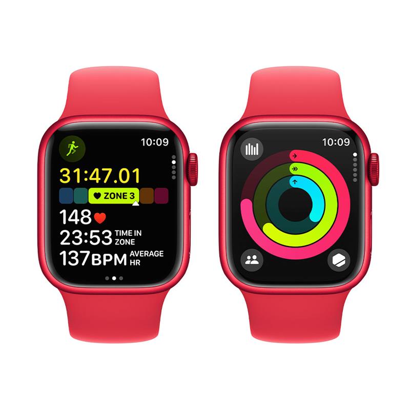 Apple Watch Series 9 GPS + Cellular 45mm (PRODUCT)RED Aluminium Case with (PRODUCT)RED Sport Band - S/M 