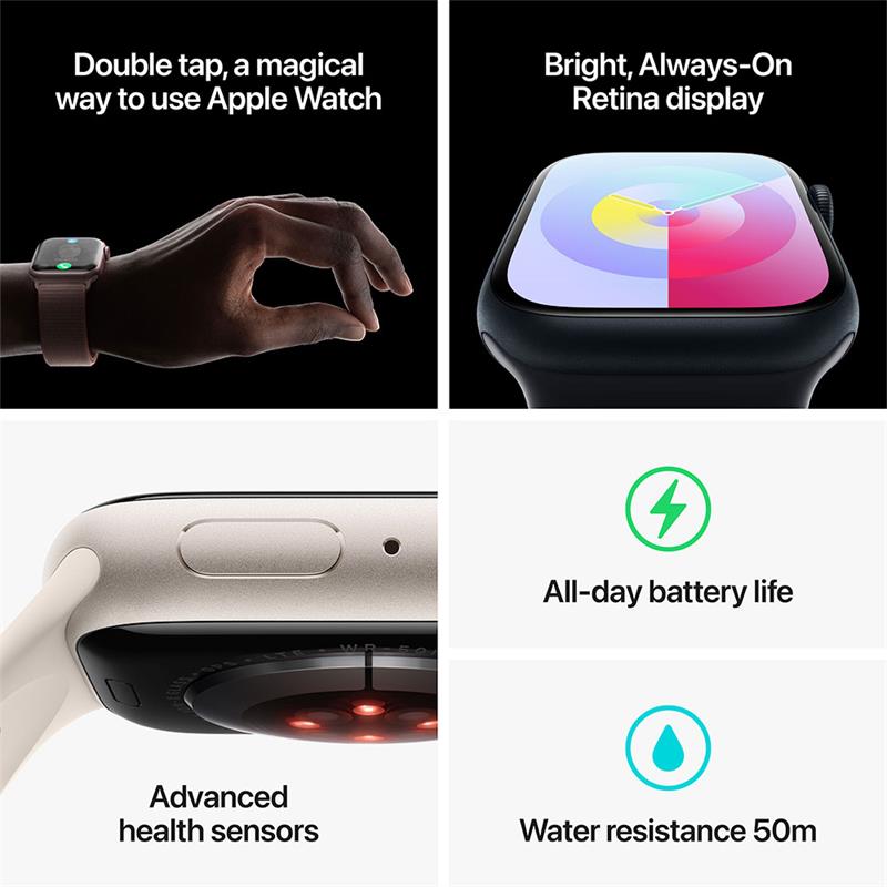 Apple Watch Series 9 GPS + Cellular 45mm (PRODUCT)RED Aluminium Case with (PRODUCT)RED Sport Band - S/M 