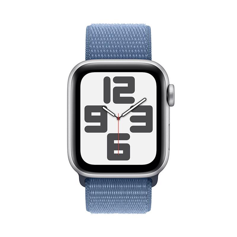 Apple Watch SE GPS + Cellular 40mm Silver Aluminium Case with Winter Blue Sport Loop 