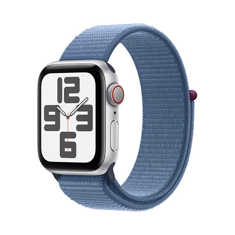 Apple Watch SE GPS + Cellular 40mm Silver Aluminium Case with Winter Blue Sport Loop 