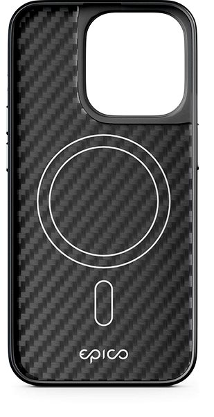 Epico Mag+ Hybrid Carbon Case iPhone 15 Pro - čierna 