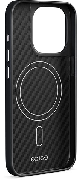 Epico Mag+ Hybrid Carbon Case iPhone 15 Pro - čierna 