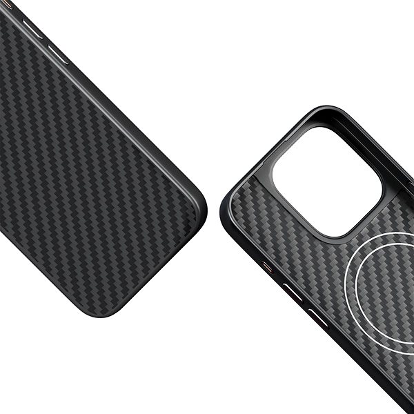 Epico Mag+ Hybrid Carbon Case iPhone 15 Pro - čierna 