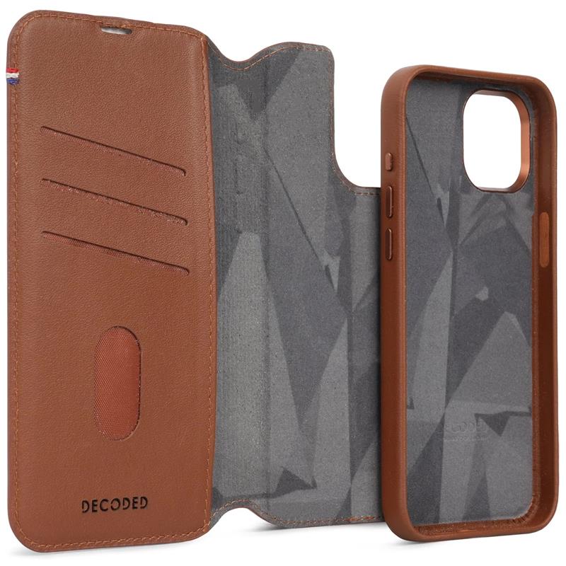 Decoded puzdro Leather Detachable Wallet MagSafe pre iPhone 15 - Tan 