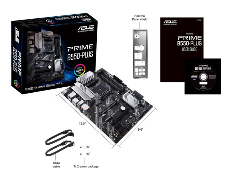 ASUS PRIME B550-PLUS, AM4, 4x DDR4, ATX 