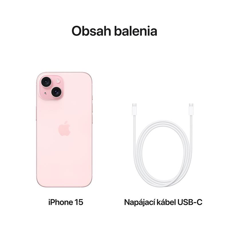 iPhone 15 256 GB ružová 