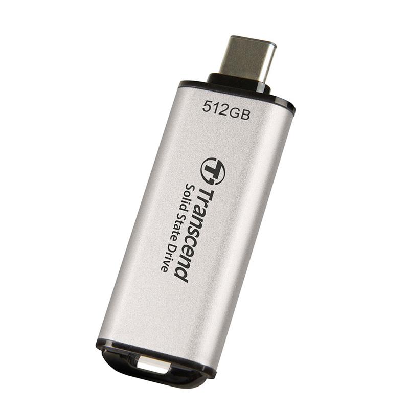 Transcend SSD 512GB ESD300 USB 3.2 Gen 2x1 - Silver 