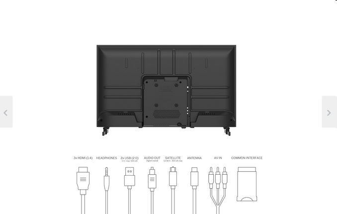 THOMSON Easy TV 32HD2S13,  HD, DVB-T2/C/S2, VESA 100x100, Hotel Mód, Cierny 