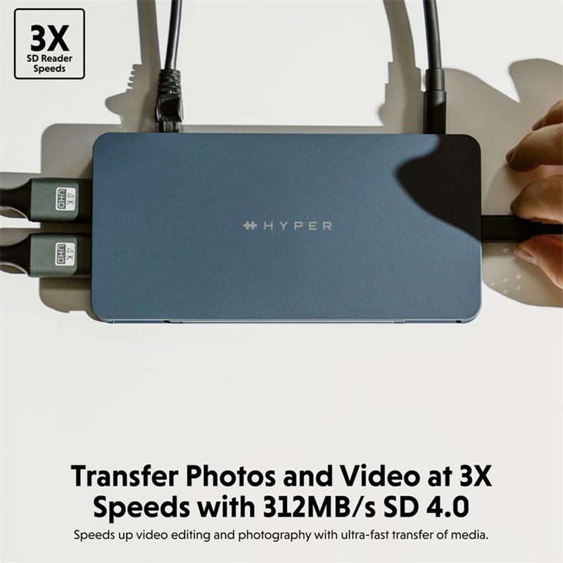 Hyper HyperDrive Next 10 Port USB-C Docking Station - Midnight Blue 