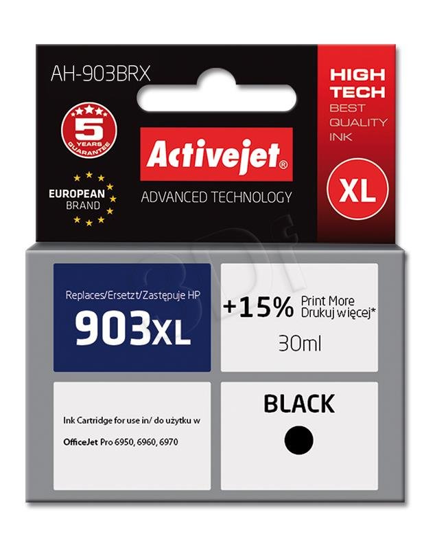 Atrament ActiveJet pre HP T6M15A (no.903XL) AH-903BRX Black 30ml