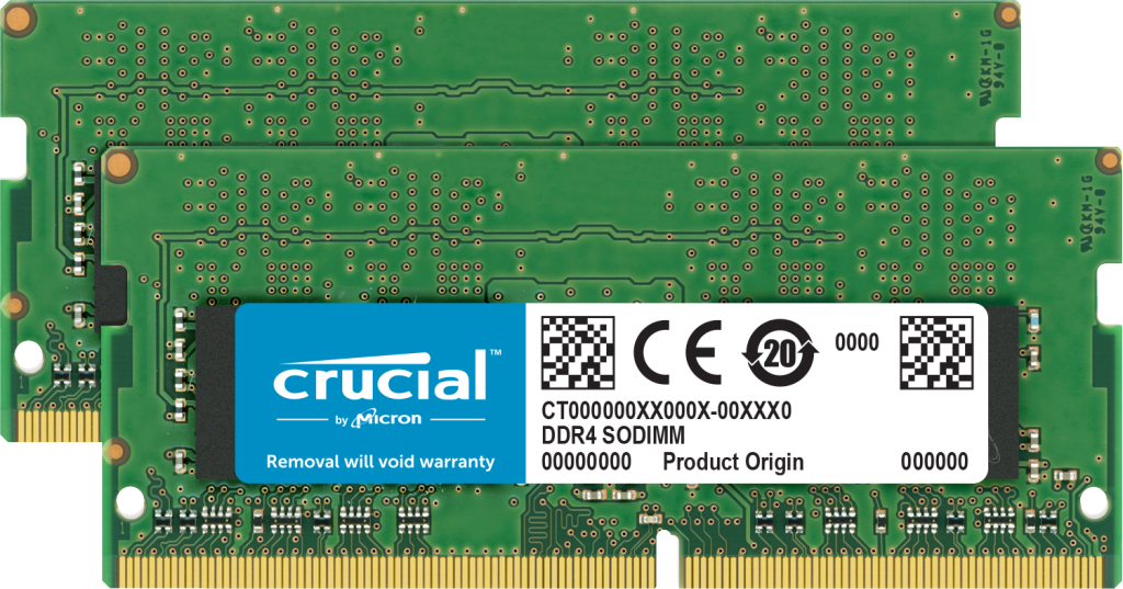 Crucial 64GB SODIMM kit DDR4 3200 CL24