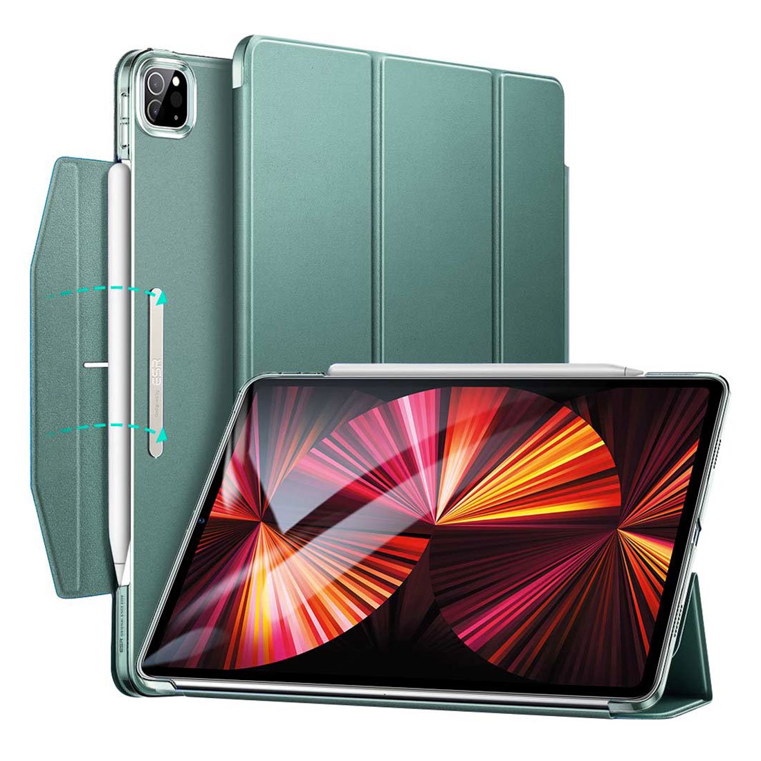 ESR puzdro Ascend Trifold Case pre iPad Pro 11" 2021 - Forest Green