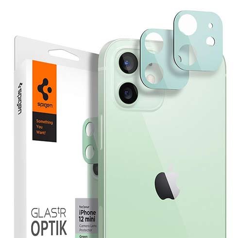 Spigen Optik Lens Protector pre iPhone 12 mini - Green