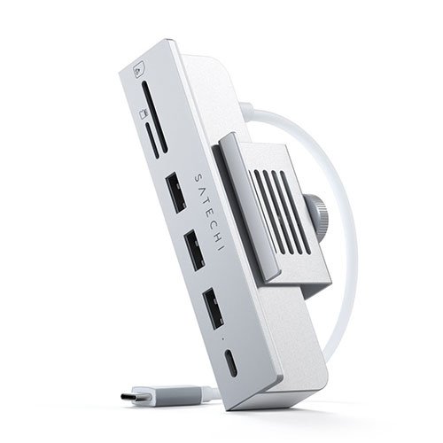 Satechi USB-C Clamp Hub pre 24" iMac 2021 & 2023 - Silver Aluminium
