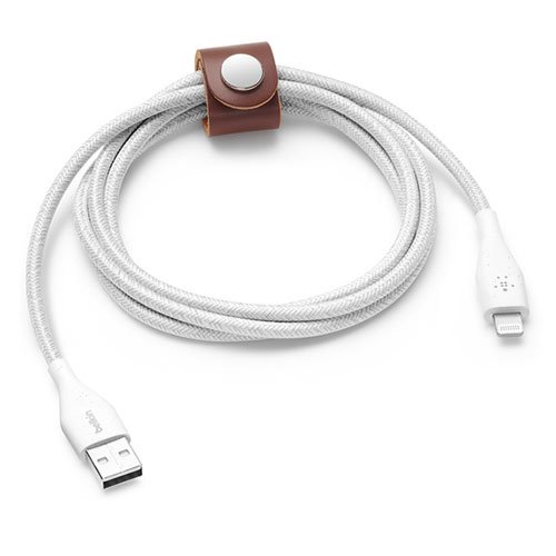 Belkin kábel DuraTek Plus USB to Lightning with Strap 1.2m - White