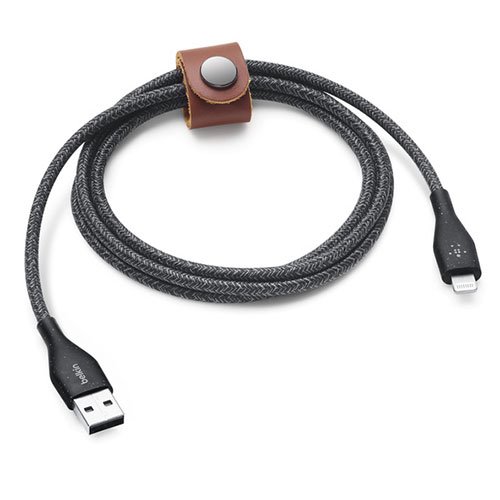 Belkin kábel DuraTek Plus USB to Lightning with Strap 1.2m - Black
