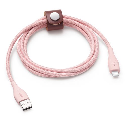 Belkin kábel DuraTek Plus USB to Lightning with Strap 1.2m - Pink
