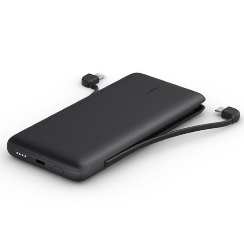 Belkin Boost Charge Plus USB-C Powerbank 10K with Integrated Cables - Black