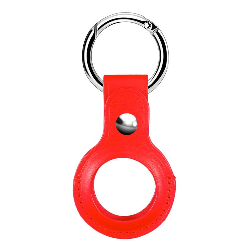 Devia puzdro Leather Key Ring pre Airtag - Red