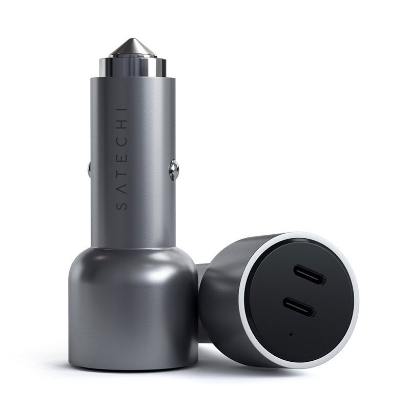 Satechi 40W Dual USB-C PD Car Charger - Space Gray