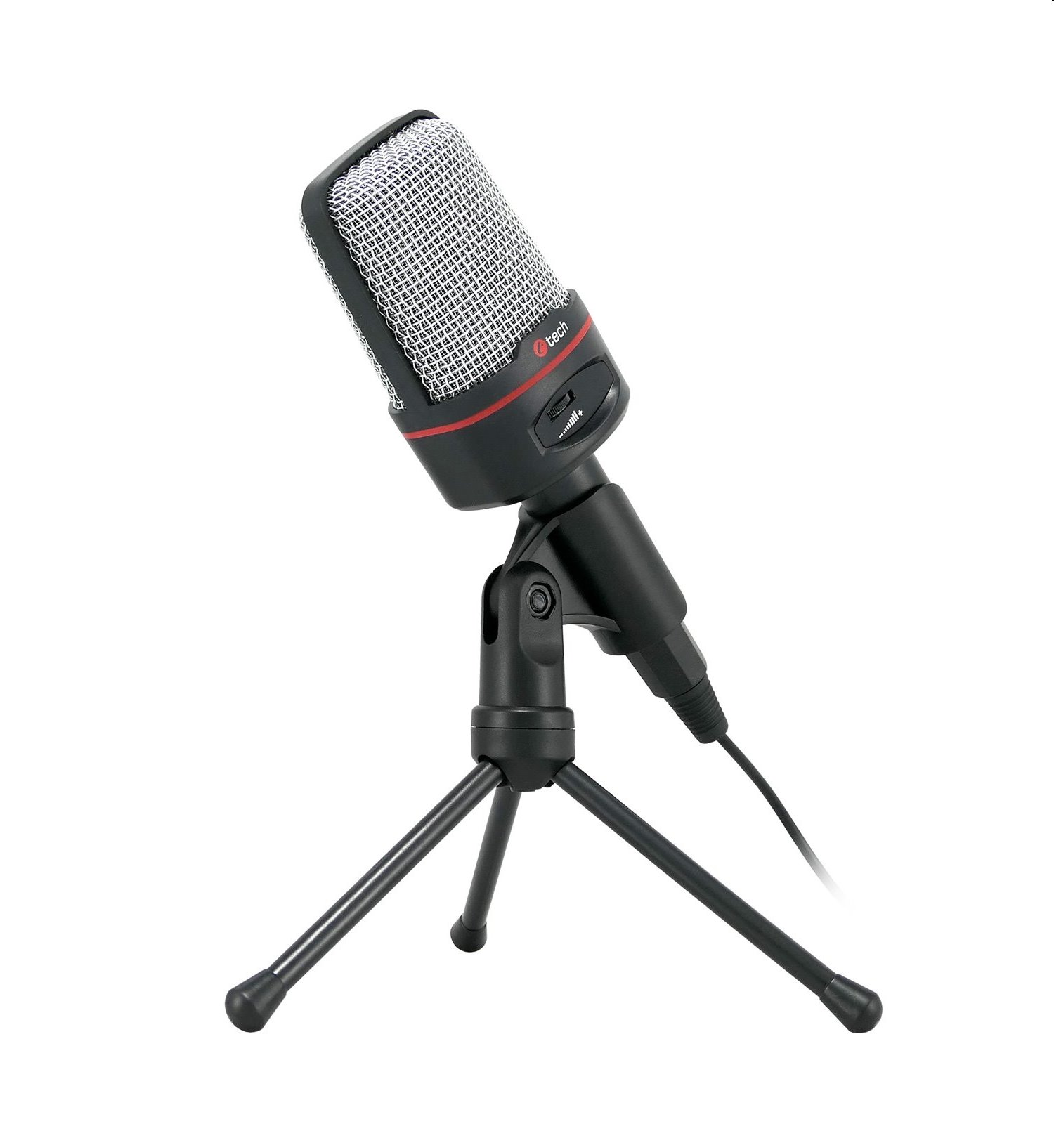 Stolný mikrofón C-TECH MIC-02, 3,5" stereo jack, 2.5m
