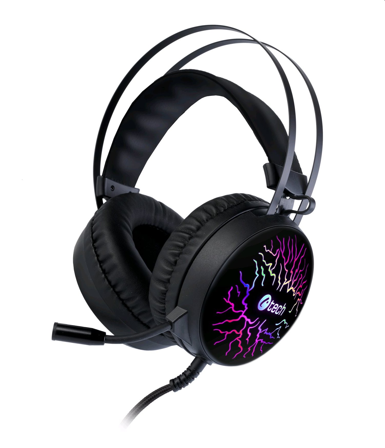 Herná sluchátka C-TECH Astro (GHS-16), casual gaming, LED, 7 farebné podsvietenie