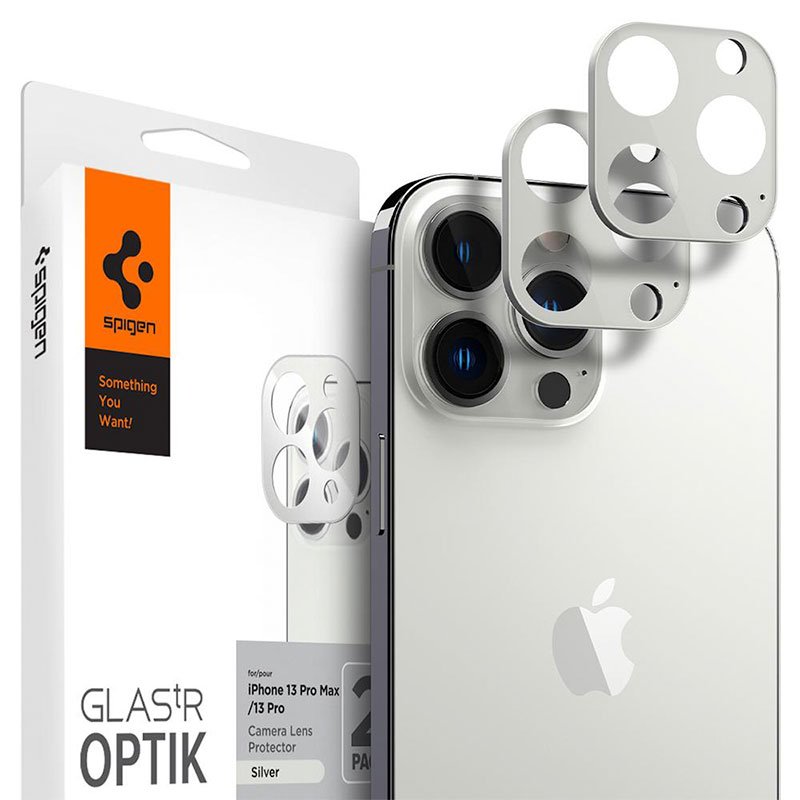 Spigen Optik Lens Protector pre iPhone 13 Pro/13 Pro Max - Silver