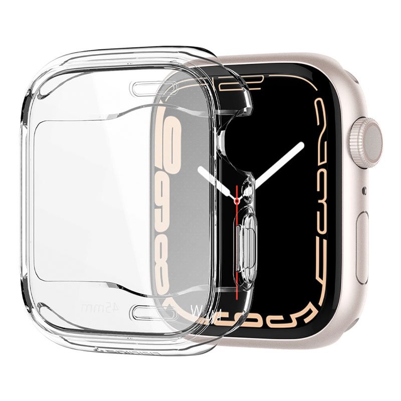 Spigen kryt Ultra Hybrid pre Apple Watch 7/8 45mm - Crystal Clear