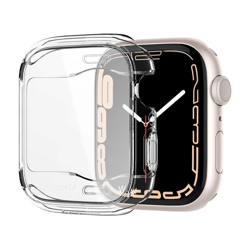 Spigen kryt Ultra Hybrid pre Apple Watch 7/8 41mm - Crystal Clear