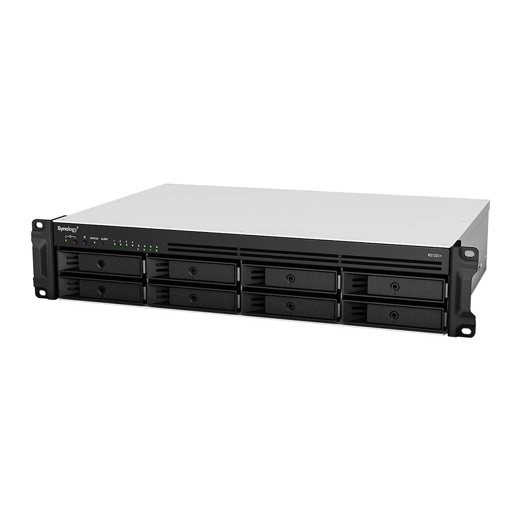 Synology™   RackStation RS1221+  (8x HDD ; 4jadro CPU; 4(32)GB RAM;  4xGLAN; 2x USB3.2Gen1)