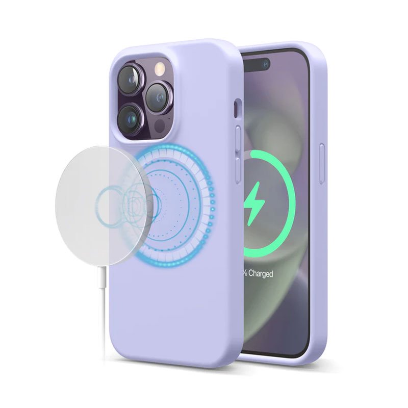 Elago kryt Silicone Case Magsafe pre iPhone 14 Pro - Purple
