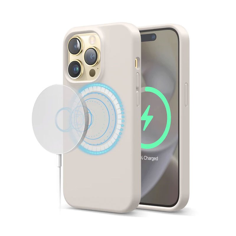 Elago kryt Silicone Case Magsafe pre iPhone 14 Pro - Stone