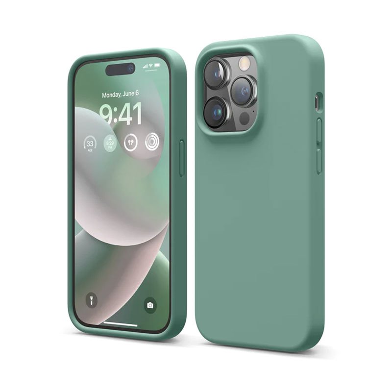 Elago kryt Silicone Case pre iPhone 14 Pro - Midnight Green
