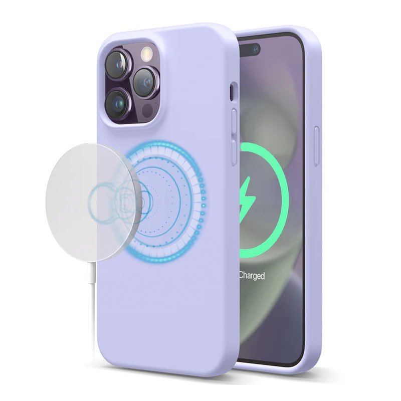 Elago kryt Silicone Case Magsafe pre iPhone 14 Pro Max - Purple