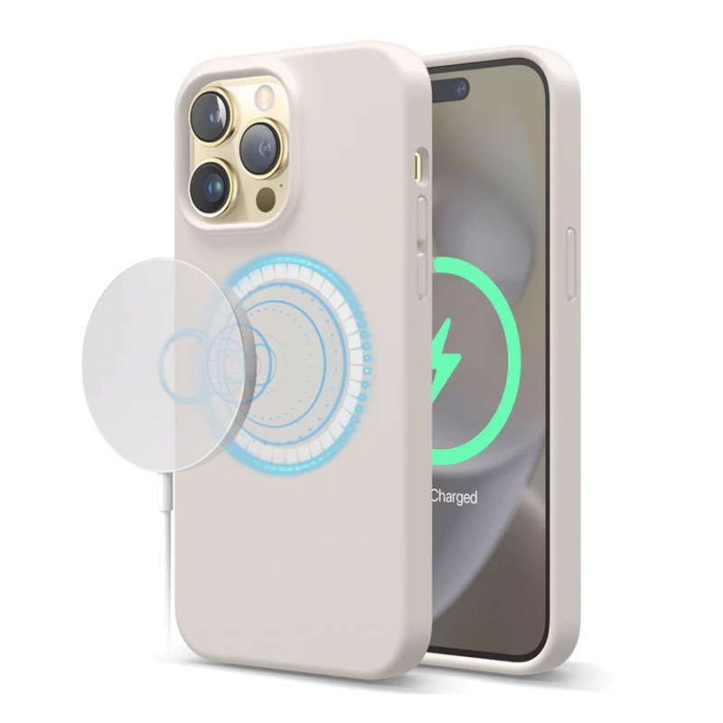 Elago kryt Silicone Case Magsafe pre iPhone 14 Pro Max - Stone