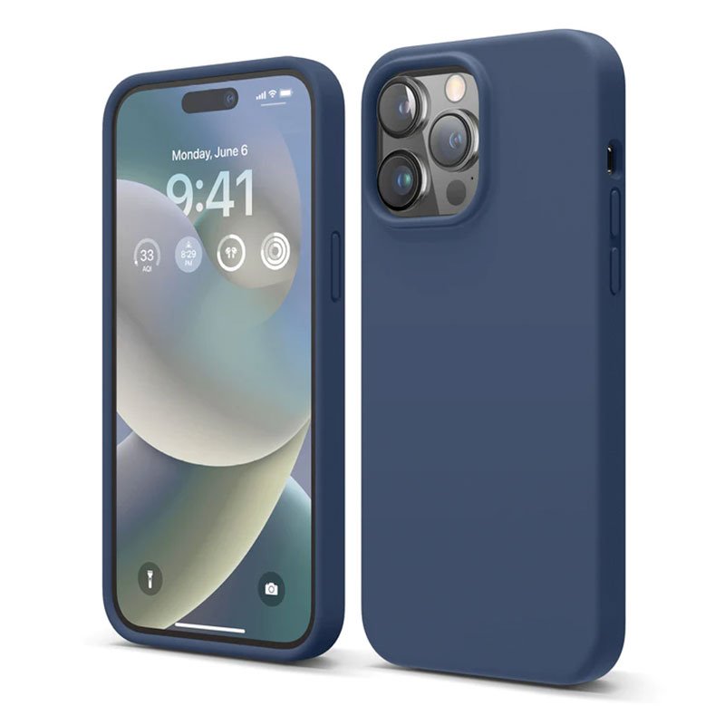 Elago kryt Silicone Case pre iPhone 14 Pro Max - Jean Indigo