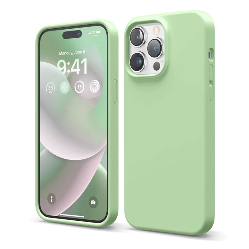 Elago kryt Silicone Case pre iPhone 14 Pro Max - Pastel Green