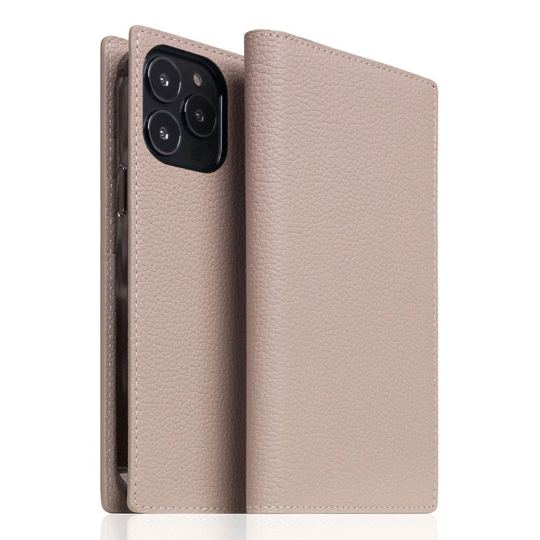 SLG Design puzdro D8 Full Grain Leather pre iPhone 14 Pro Max - Light Cream