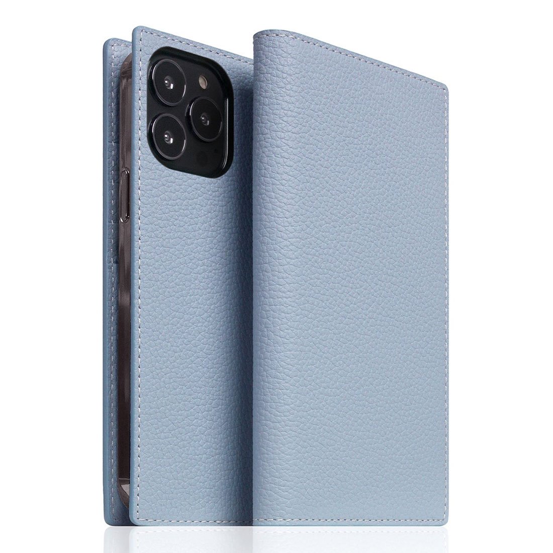 SLG Design puzdro D8 Full Grain Leather pre iPhone 14 Pro Max - Powder Blue